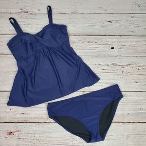 Navy blue bikini swimsuit